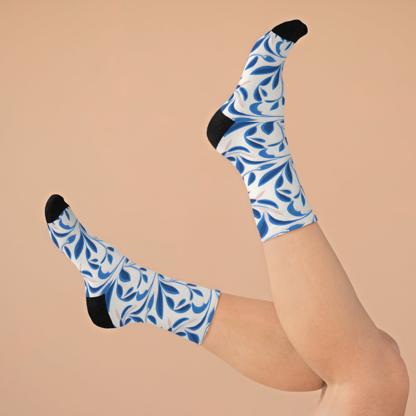 Blue Floral Socks