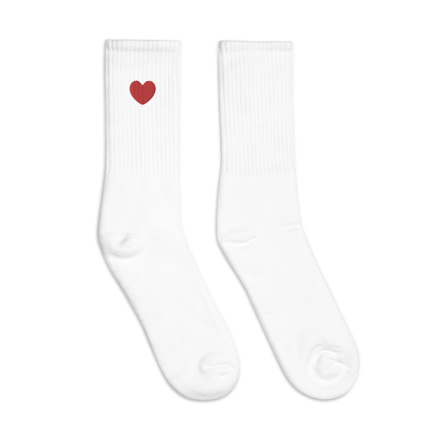 Embroidered Red Heart Socks