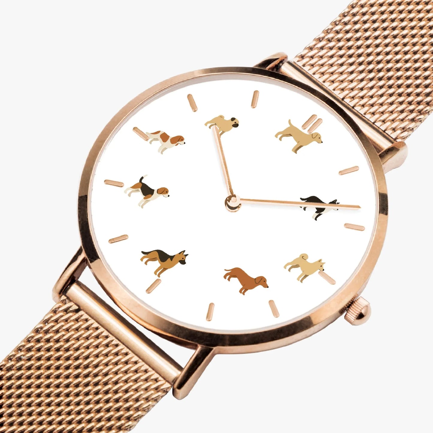 Stainless Steel Dog Face Watch