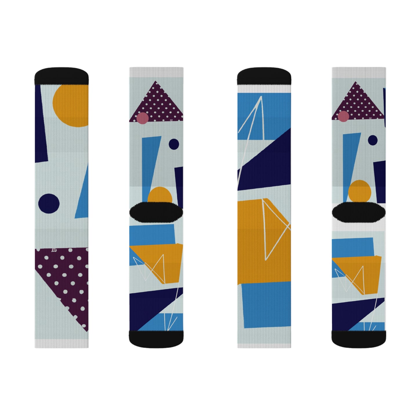 Classic Argyle Geometry Socks: Light Blue