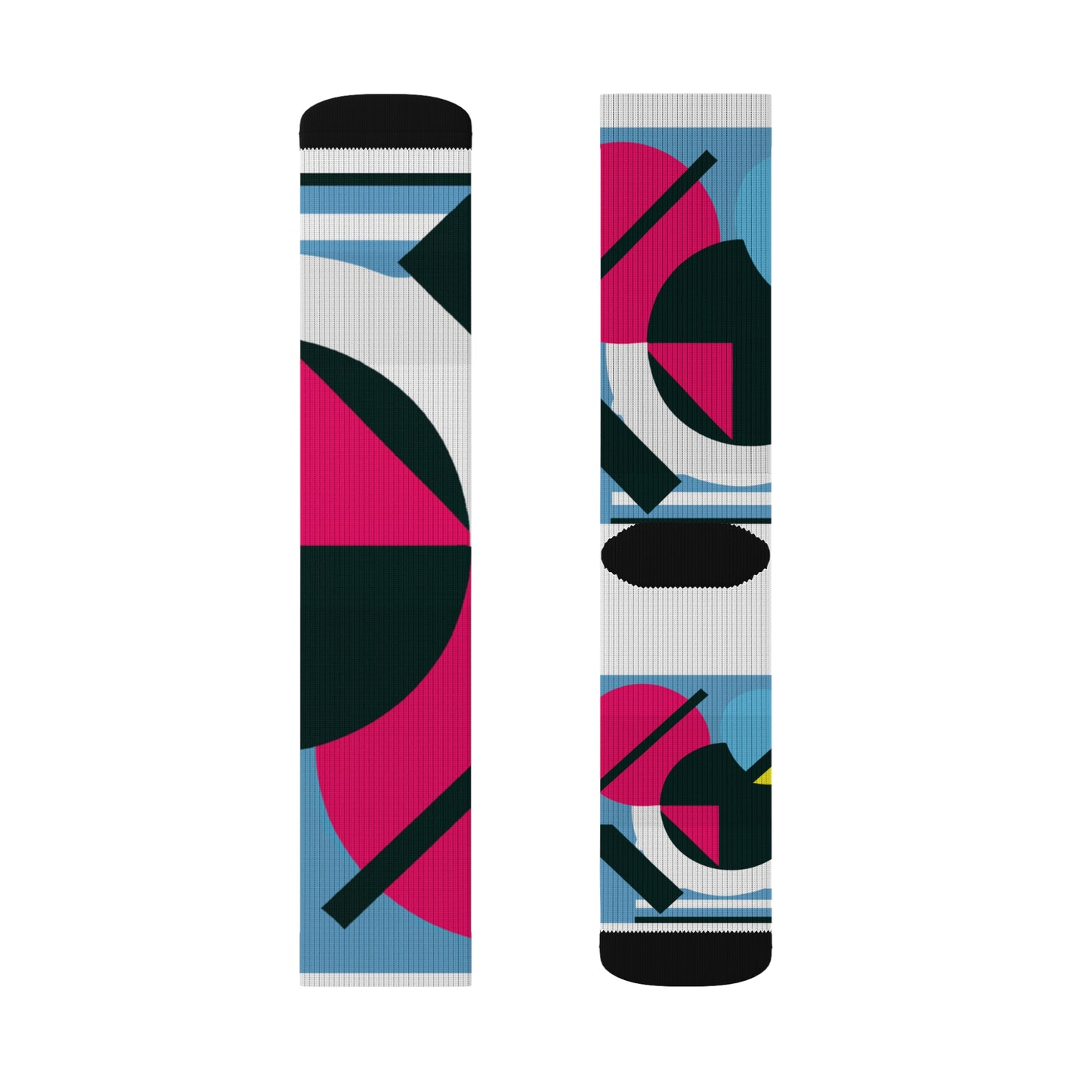 Classic Argyle Geometry Sock: Blue