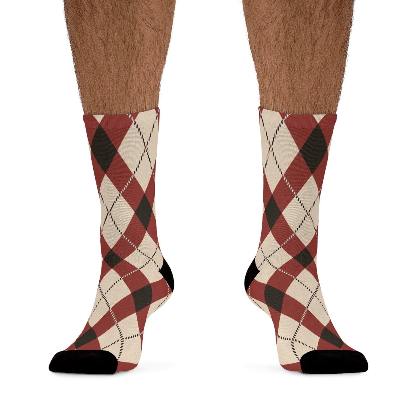 Classic Argyle Socks Red