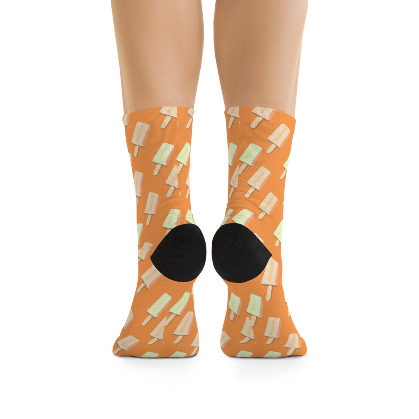Light Orange Creamsicle Pattern Socks