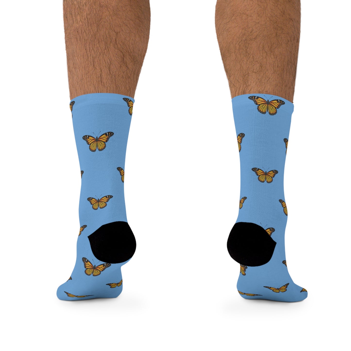 Monarch Butterfly Pattern Socks