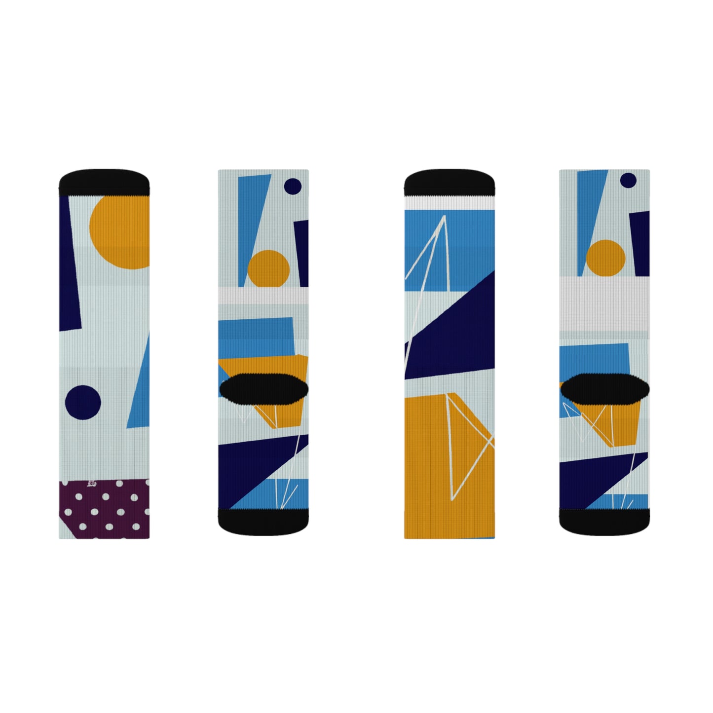 Classic Argyle Geometry Socks: Light Blue