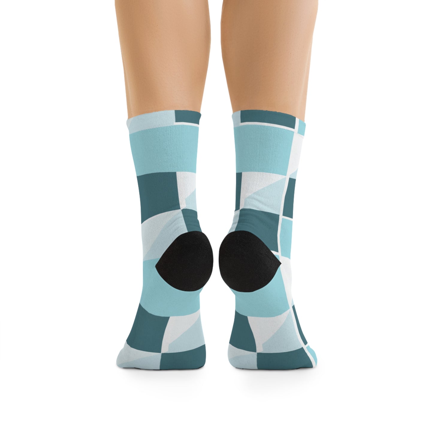 Argyle Blue Box Pattern Socks