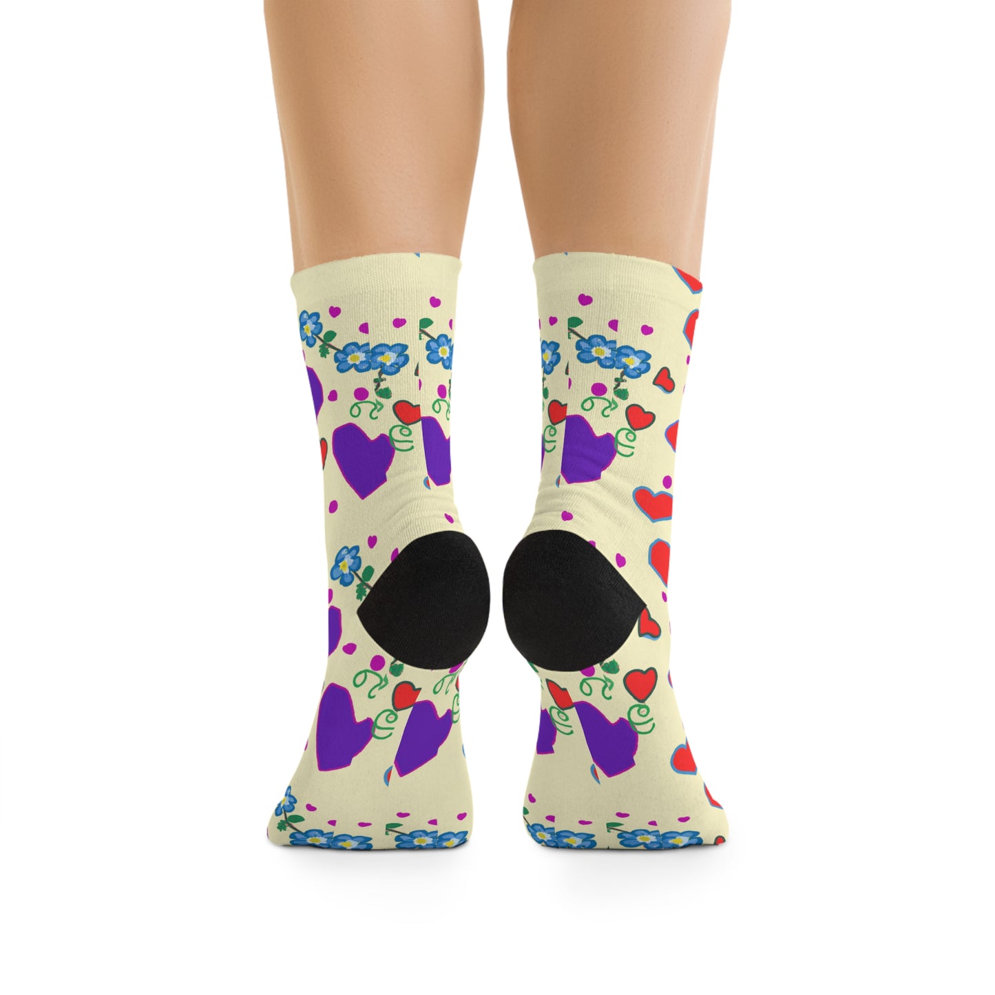 Purple, Pink, and Red Hearts