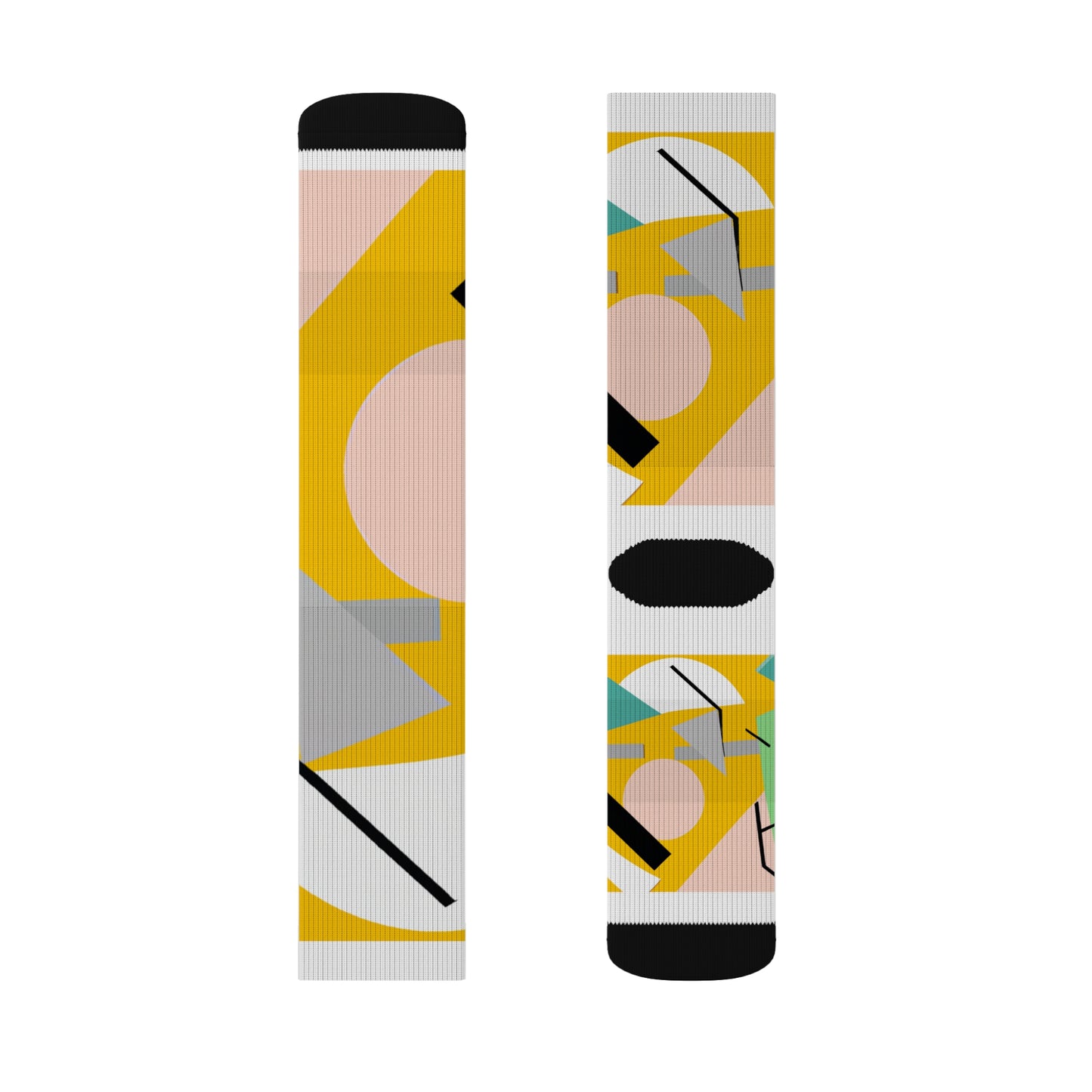 Classic Argyle Geometry Socks: Yellow