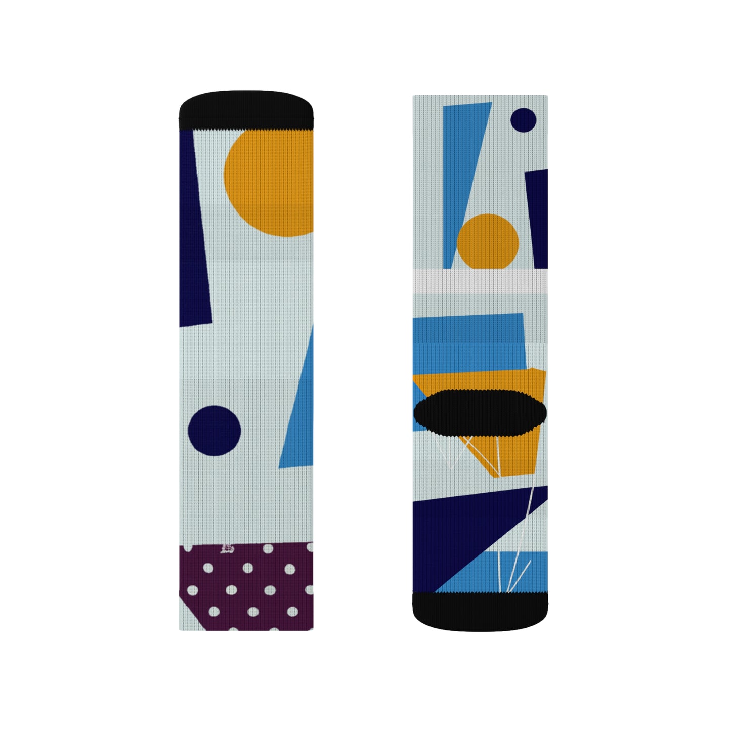 Classic Argyle Geometry Socks: Light Blue