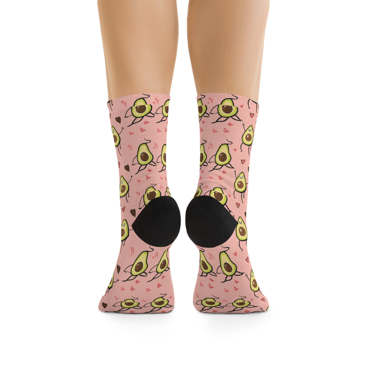 Pink Dancing Avocado Socks