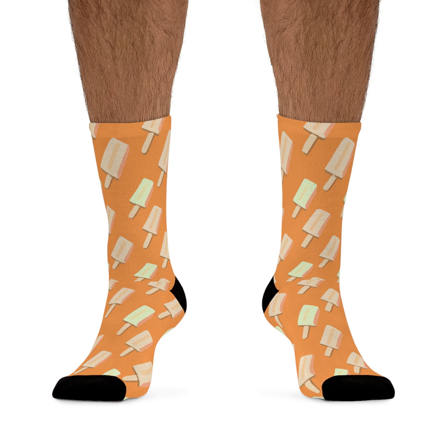 Light Orange Creamsicle Pattern Socks