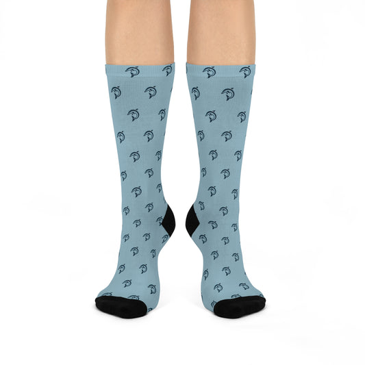 Custom Dolphin Novelty Crew Socks, Dress socks, Personalized socks, Fun gift for him or her, Crazy socks