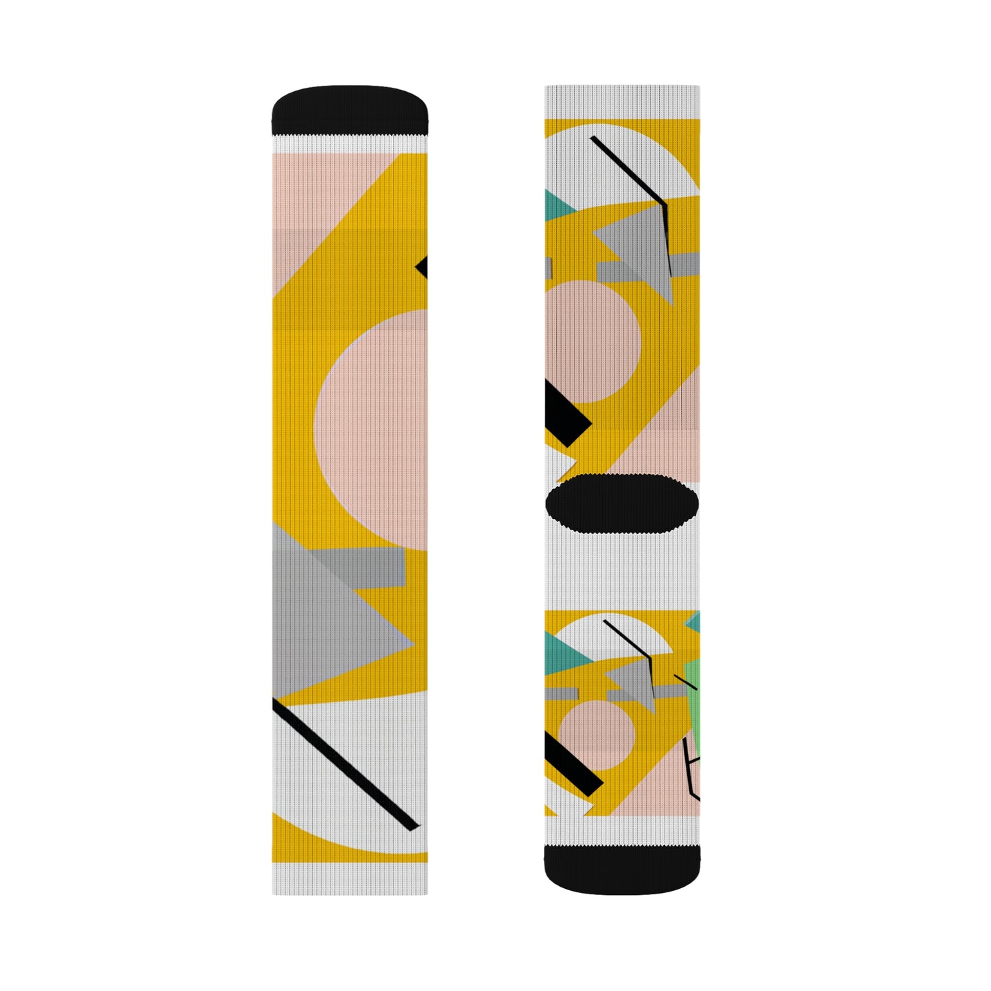 Classic Argyle Geometry Socks: Yellow