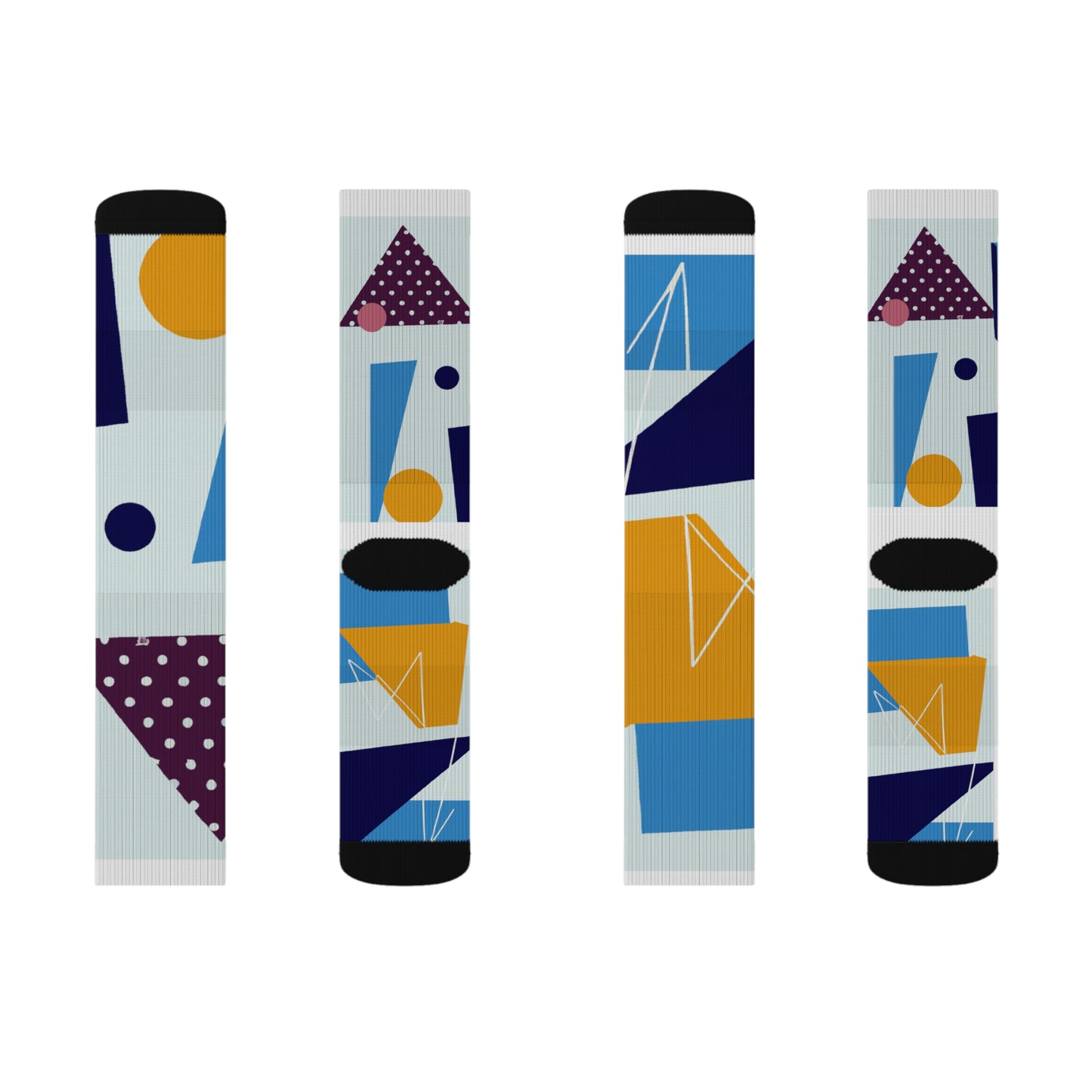 Classic Argyle Geometry Socks: Light Blue