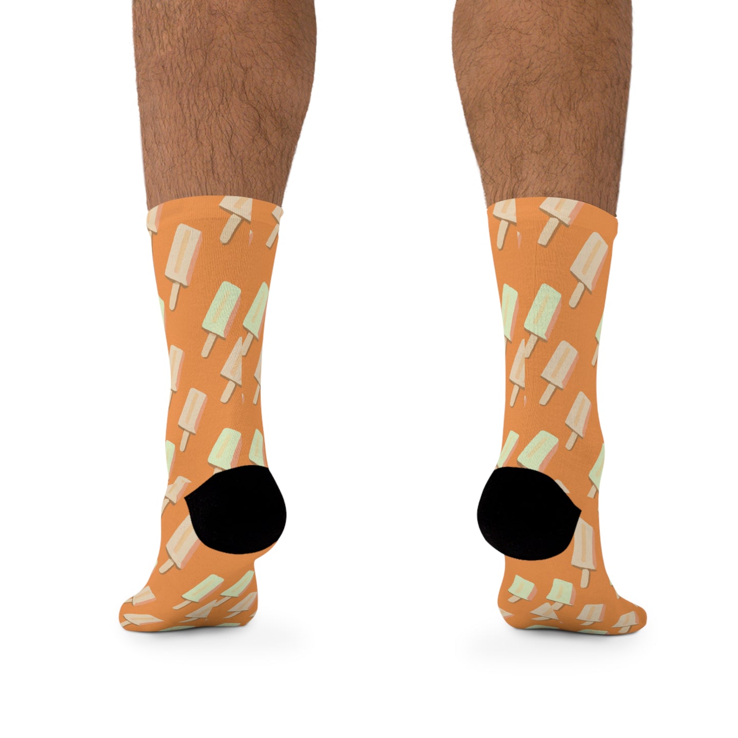 Light Orange Creamsicle Pattern Socks
