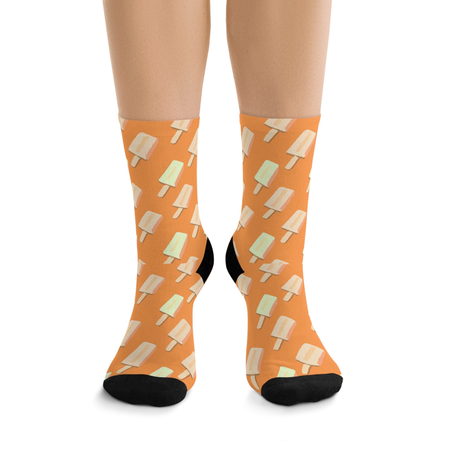 Light Orange Creamsicle Pattern Socks