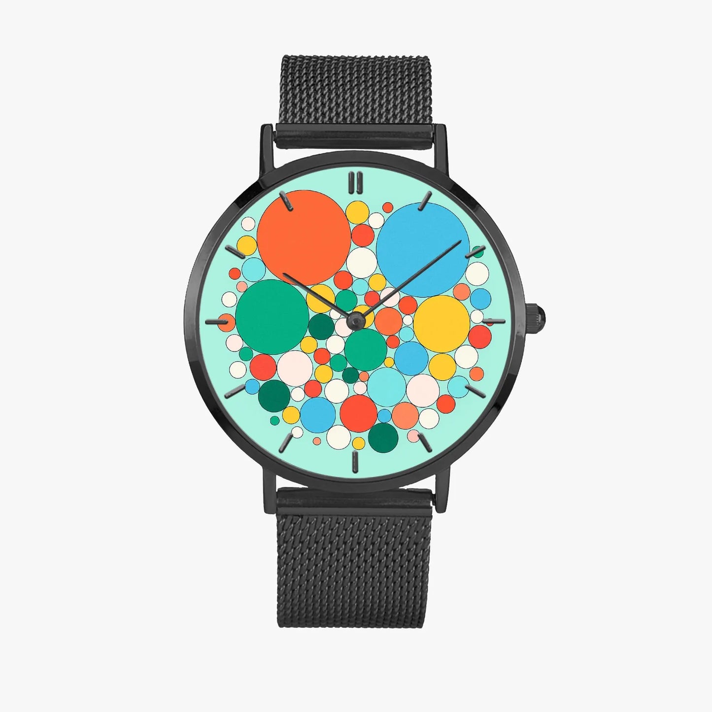 Stainless Steel Bubble Design Watch