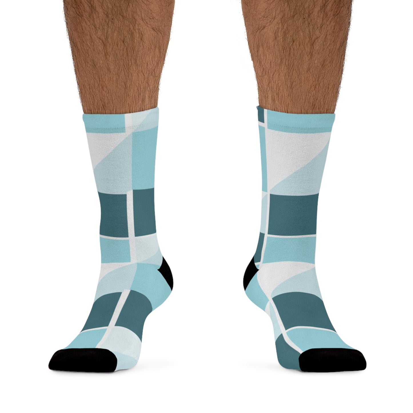 Argyle Blue Box Pattern Socks