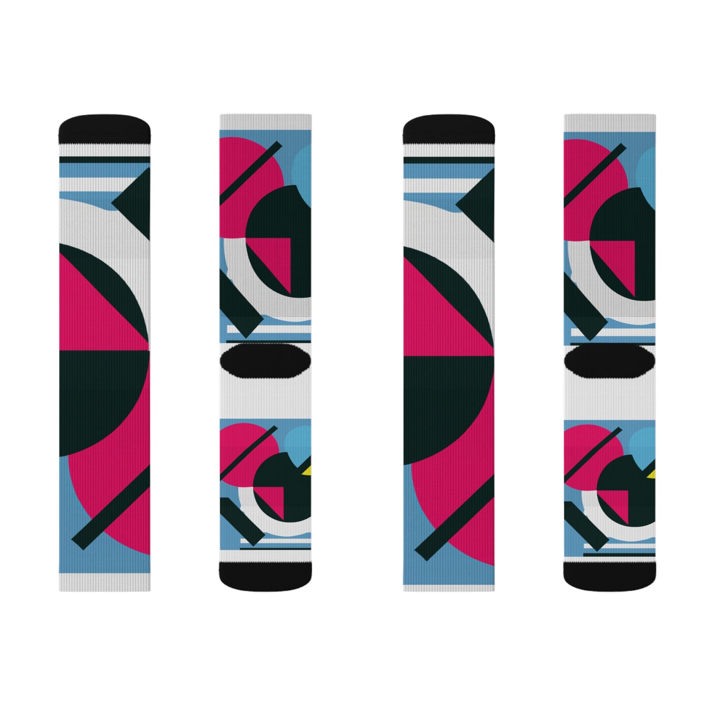 Classic Argyle Geometry Sock: Blue