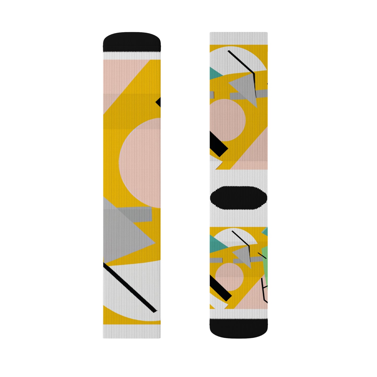 Classic Argyle Geometry Socks: Yellow