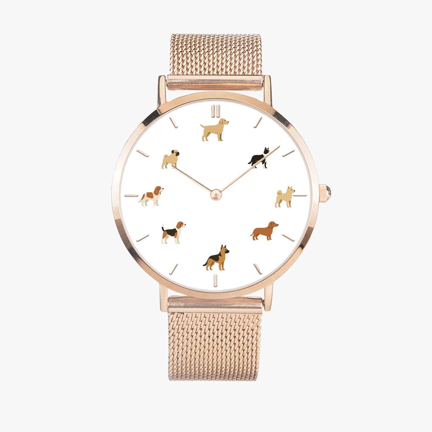 Stainless Steel Dog Face Watch