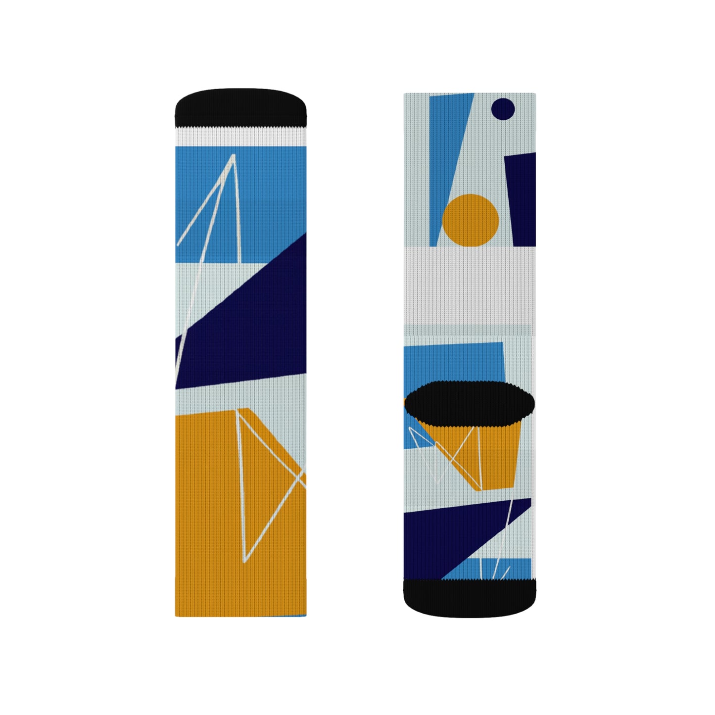 Classic Argyle Geometry Socks: Light Blue