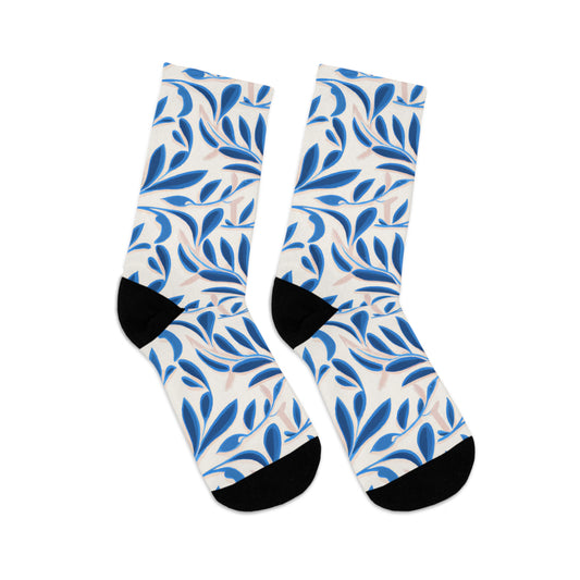 Floral Blue Vine Socks