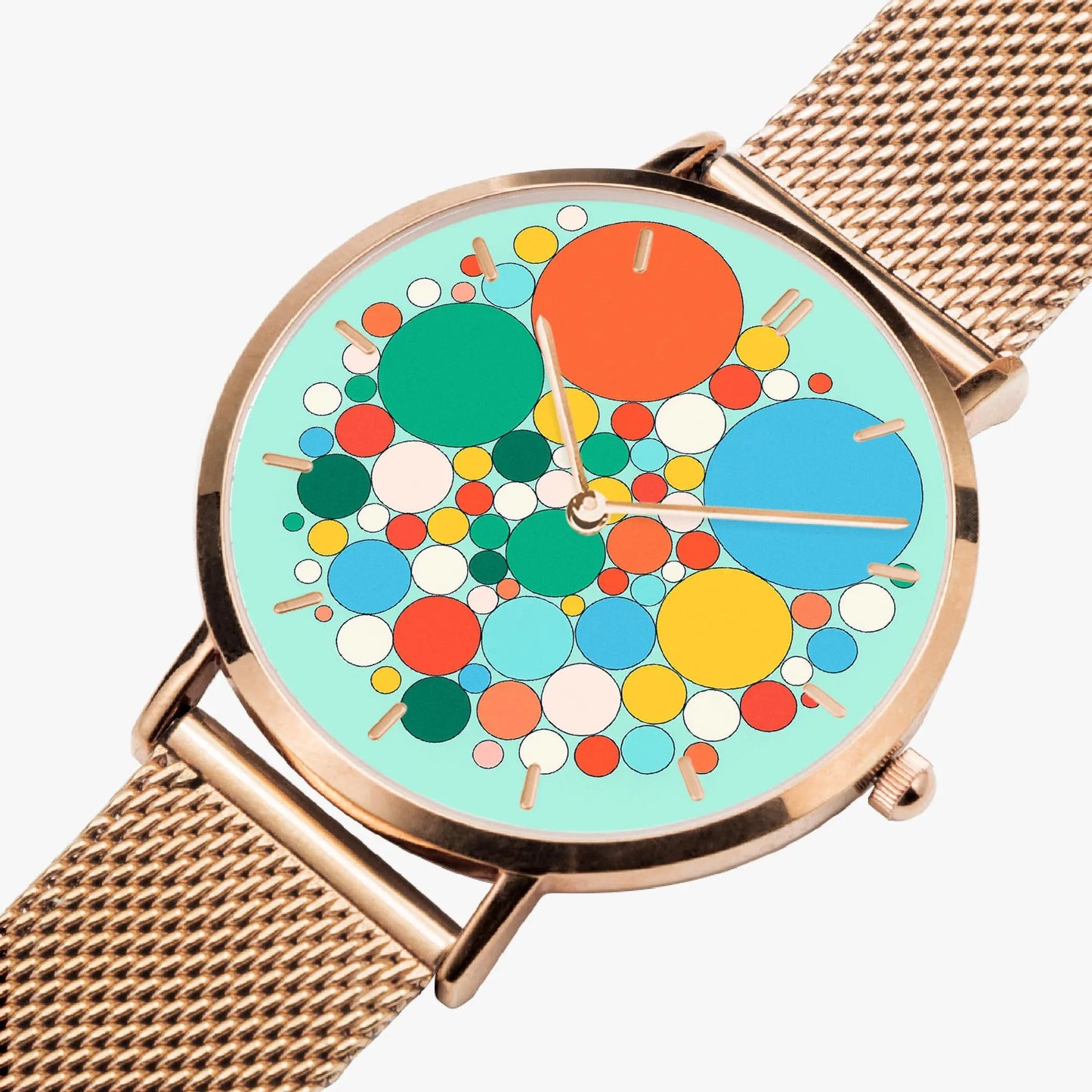 Stainless Steel Bubble Design Watch