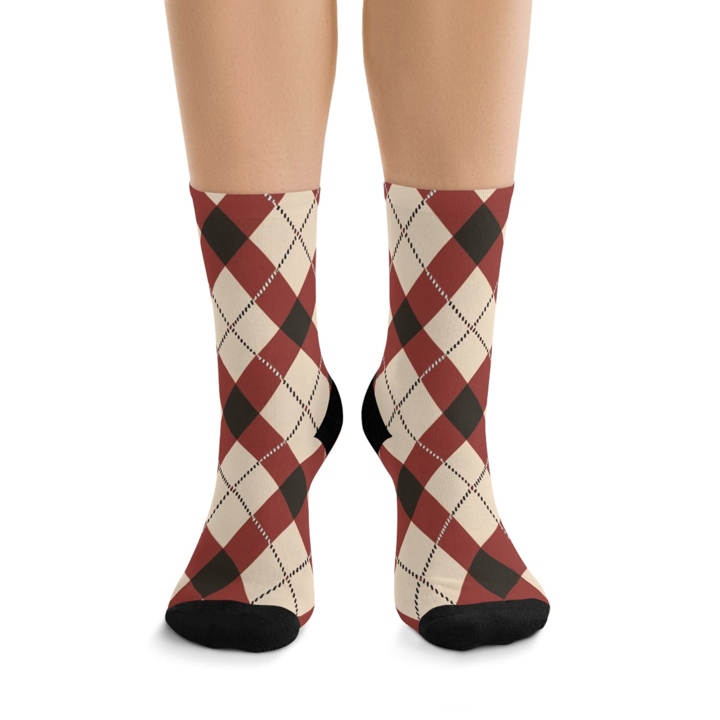 Classic Argyle Socks Red