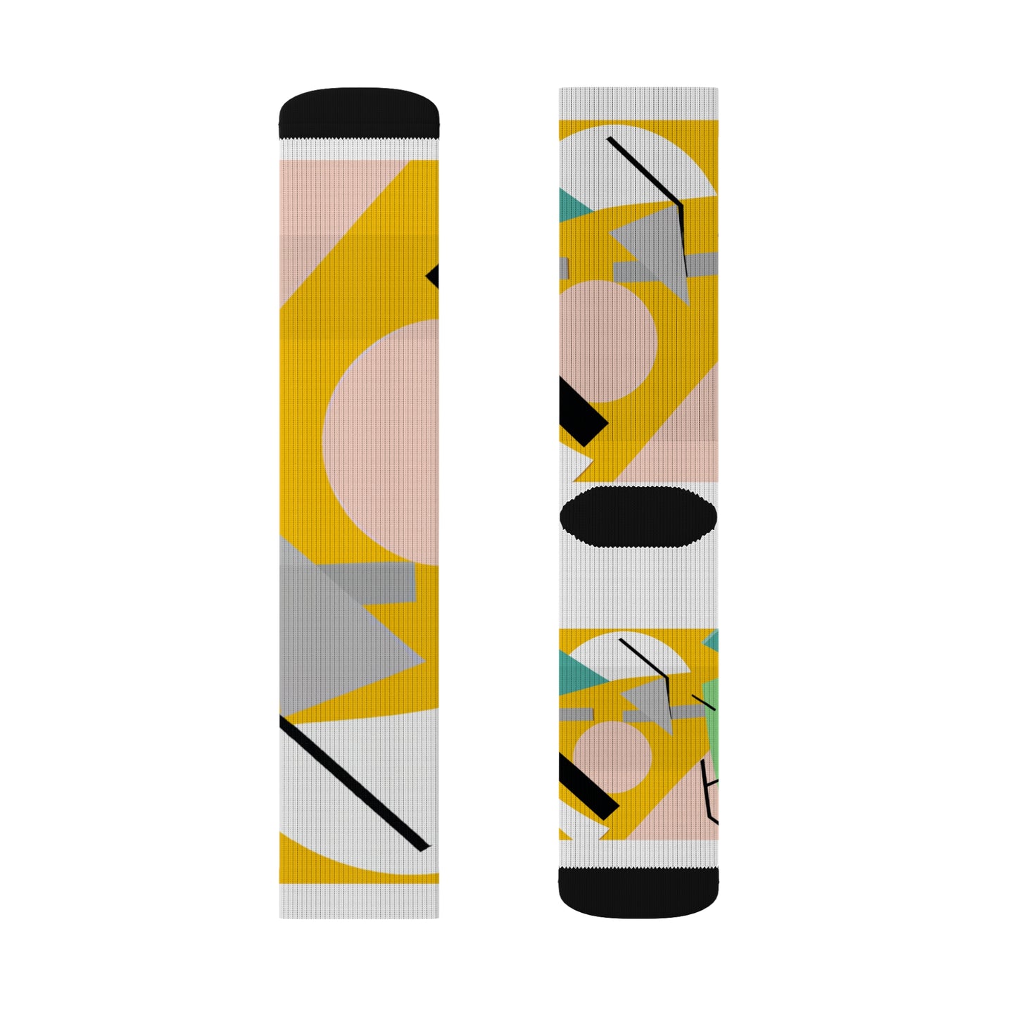 Classic Argyle Geometry Socks: Yellow