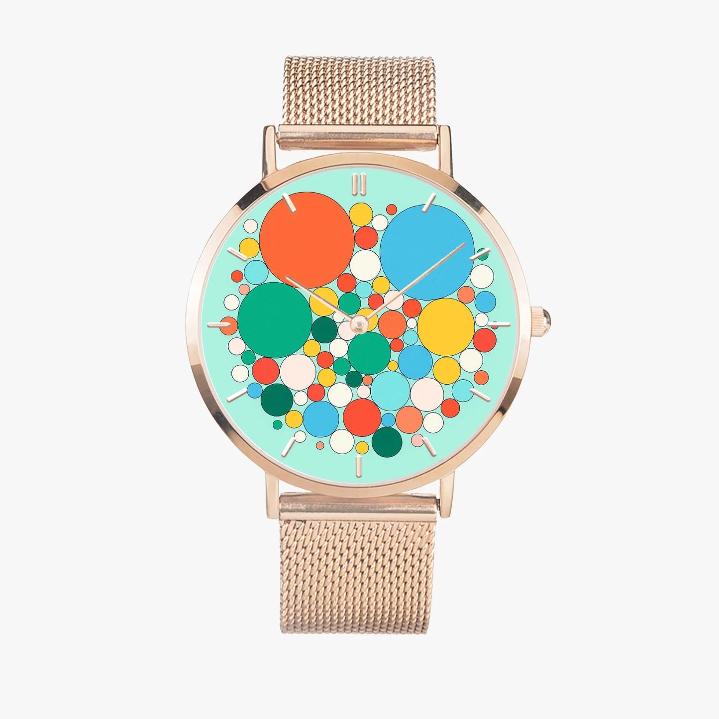 Stainless Steel Bubble Design Watch