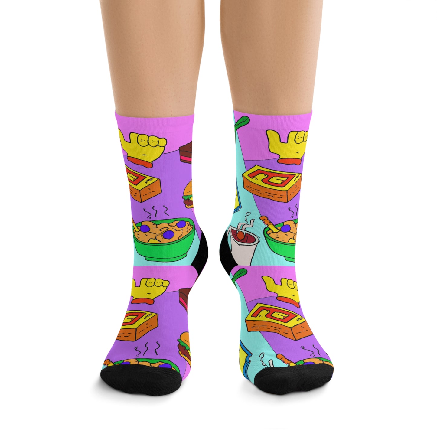 Food Socks, Novelty Socks, Colorful Socks, Funny Socks, Comfortable Socks, Cozy Socks, Custom Socks, Collage, Crew socks, Compression socks