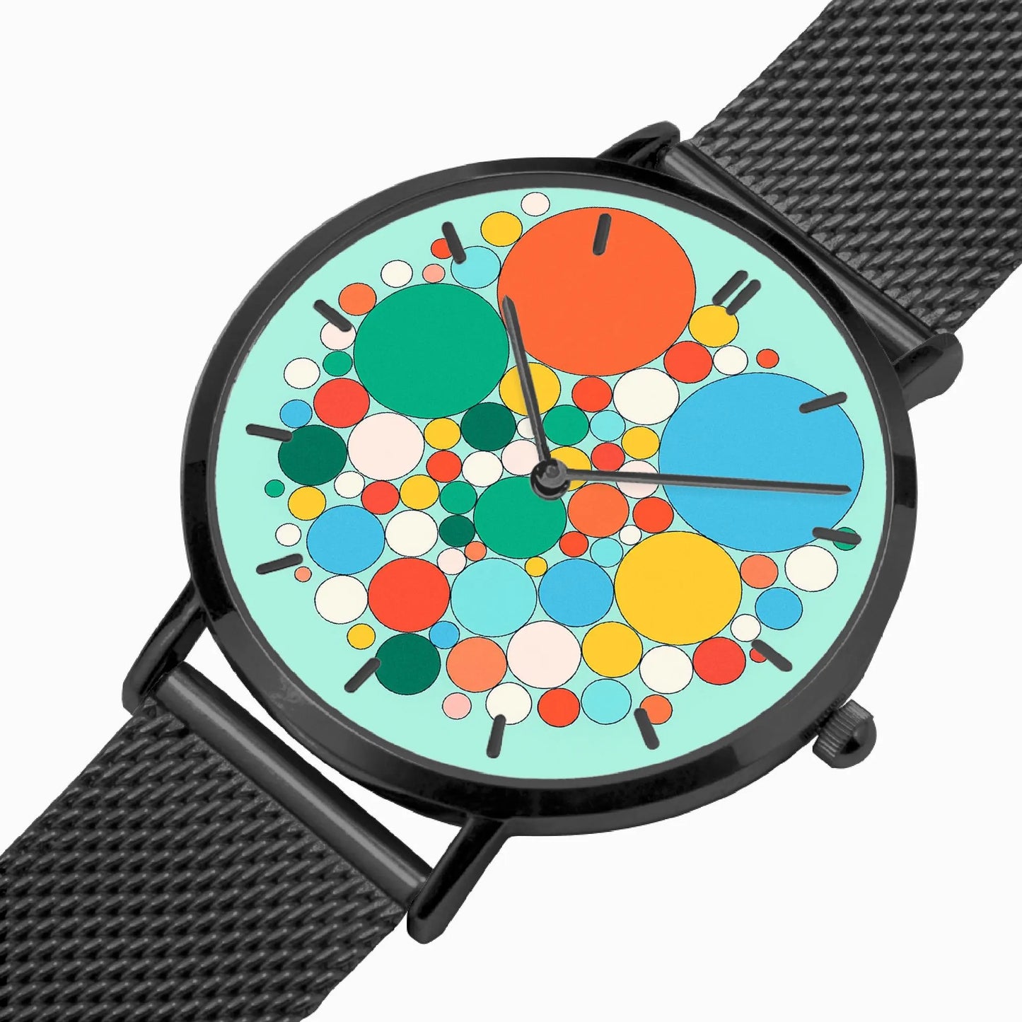 Stainless Steel Bubble Design Watch