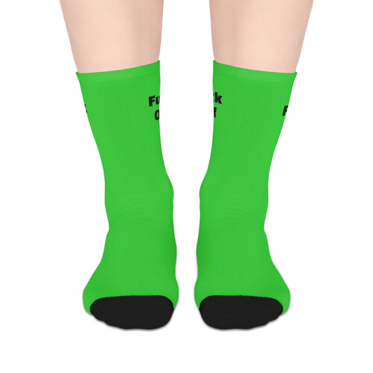Fuck Off Socks Green, Funny socks, Crew Socks, Compression Socks, Novelty Socks, Funny socks for him, Crazy socks