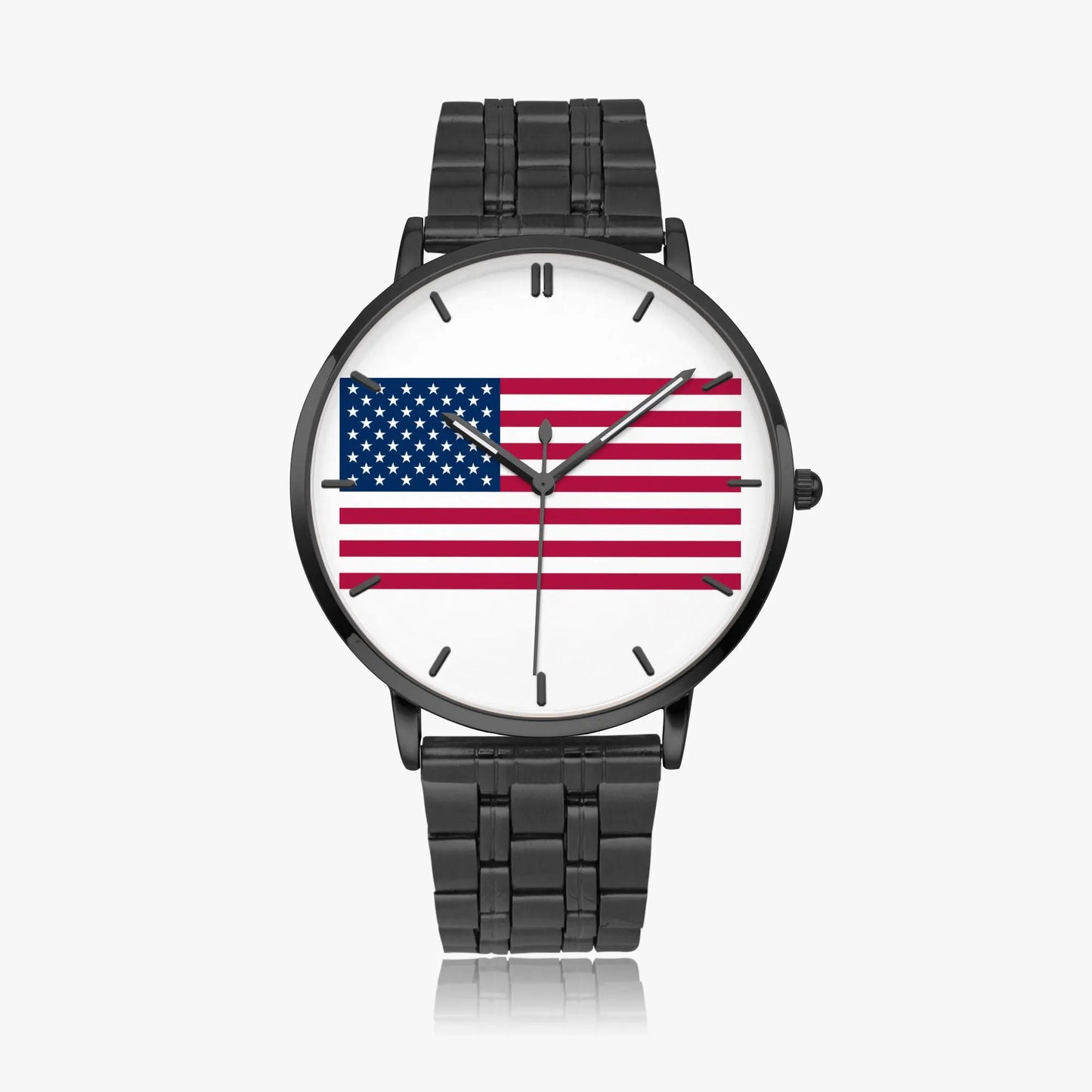 Stainless Steel American Flag Watch 42 mm