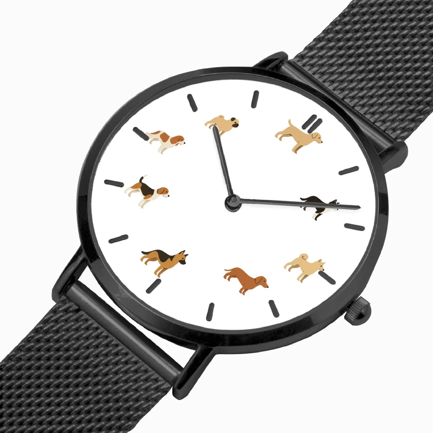 Stainless Steel Dog Face Watch