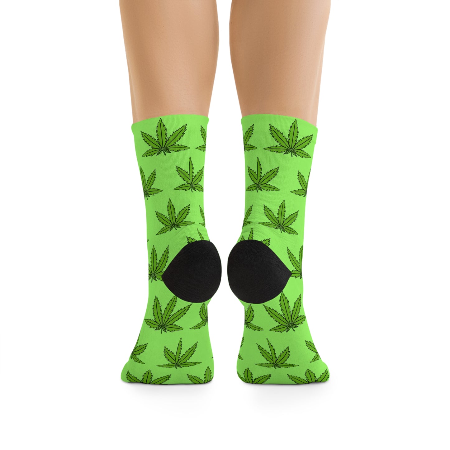 Weed Leaf Pattern Socks