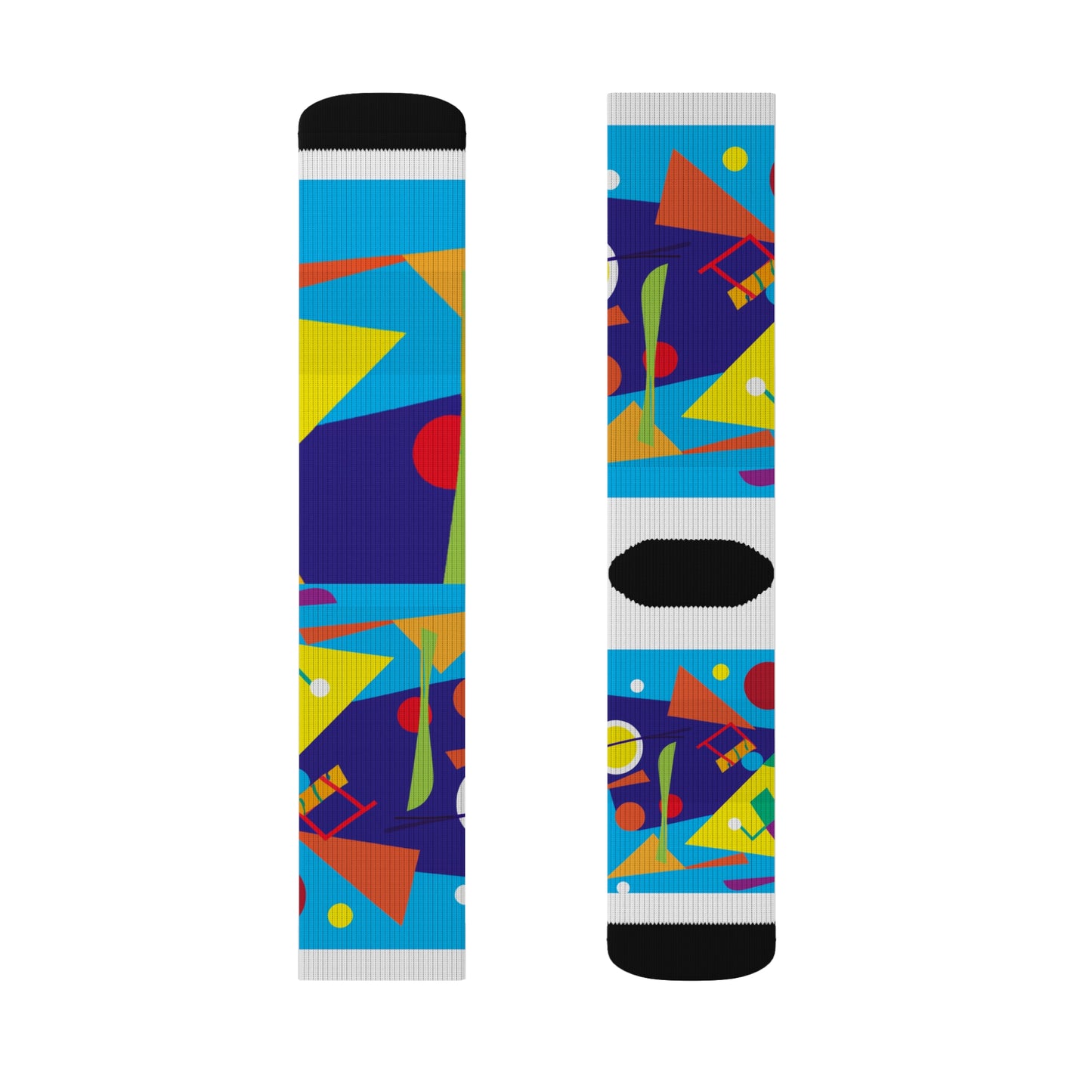 Classic Argyle Geometry Socks: Multicolored