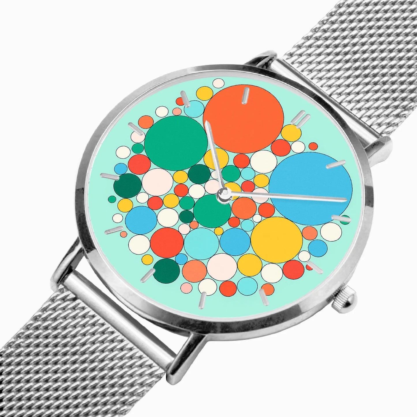Stainless Steel Bubble Design Watch