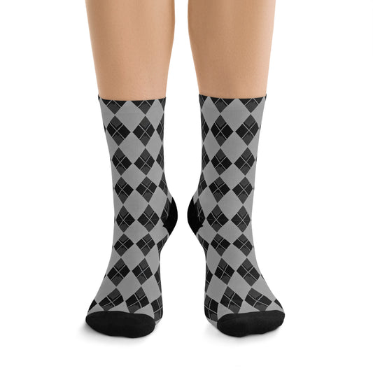 Custom Argyle Novelty Crew Socks, Dress socks, Compression socks, fun socks, crazy socks, gift for him or her, cool handmade socks