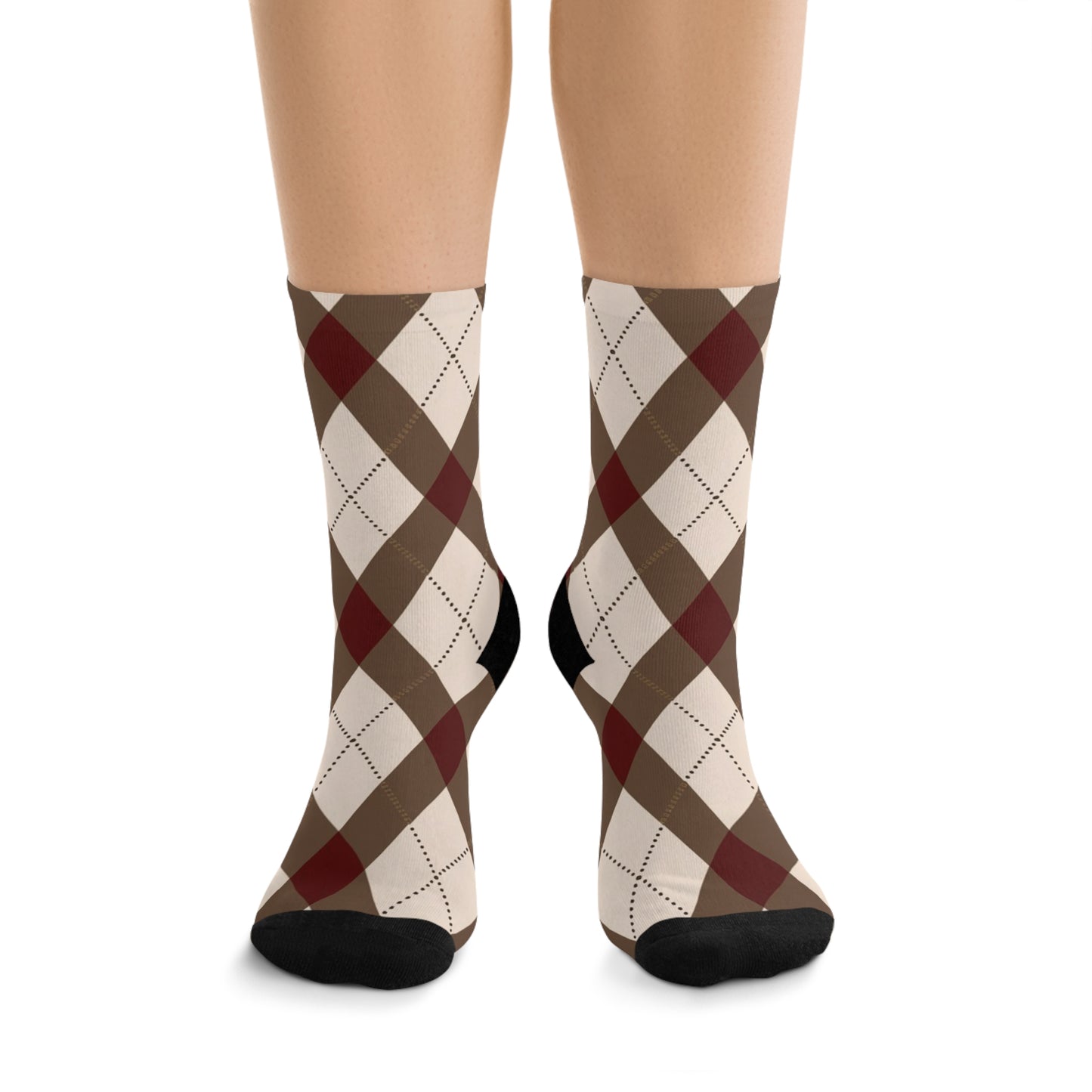 Classic Argyle Socks: Brown