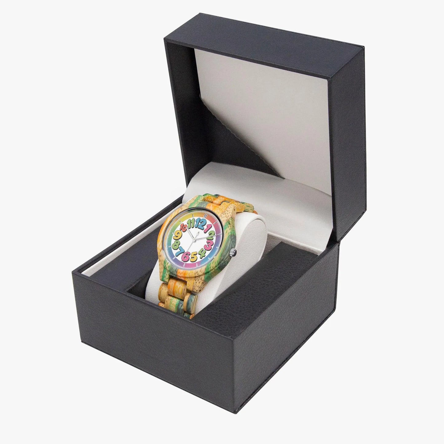 Wooden Cartoon Number Face Watch 45 mm