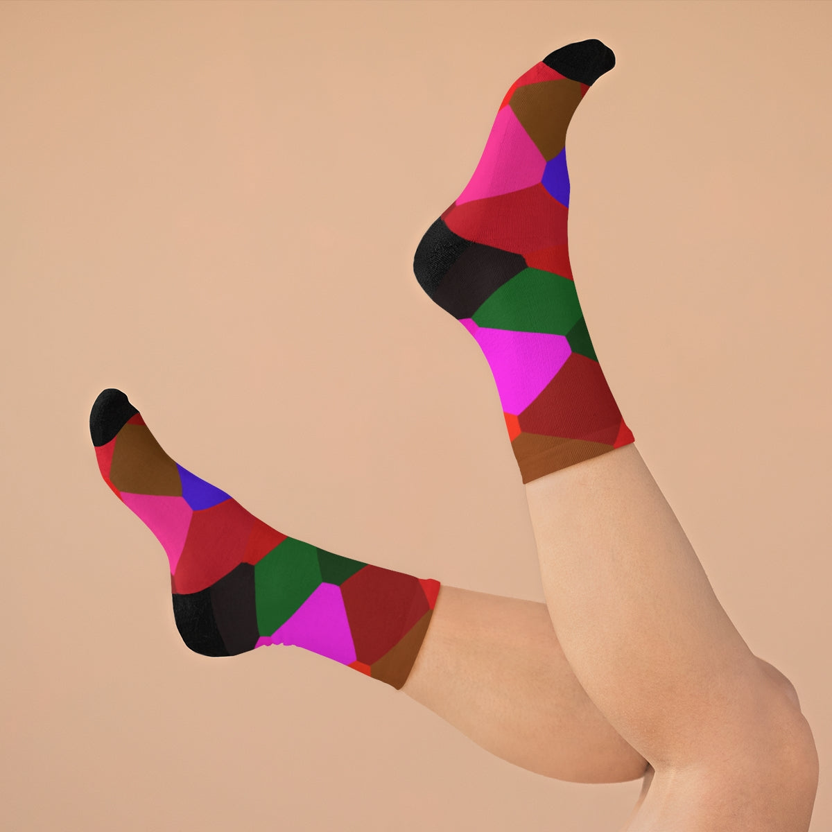 Argyle Abstract Red Socks