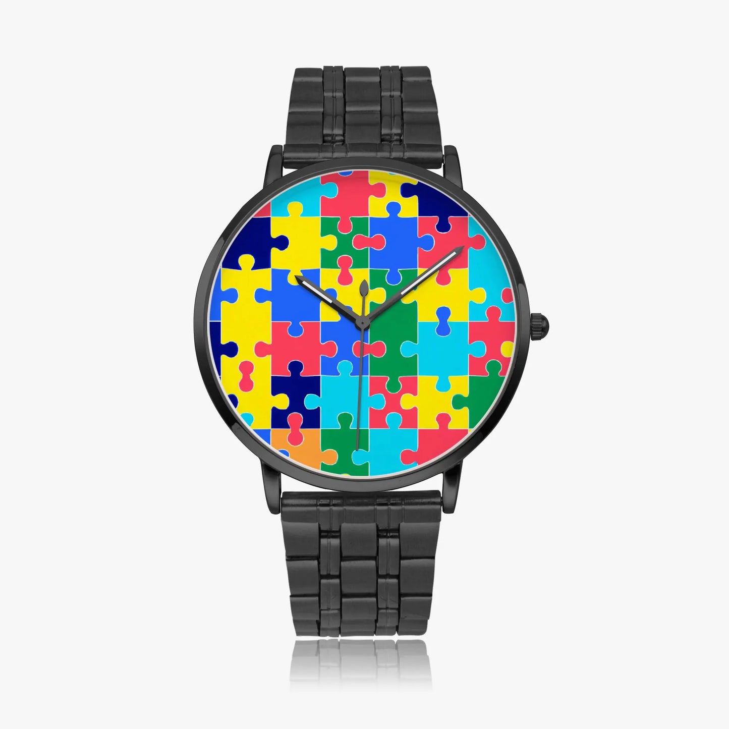 Stainless Steel Puzzle Piece Watch 42 mm