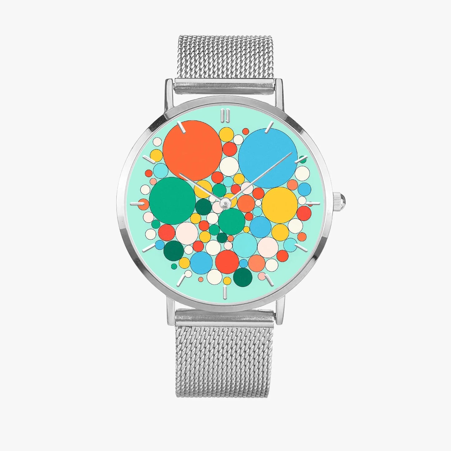 Stainless Steel Bubble Design Watch