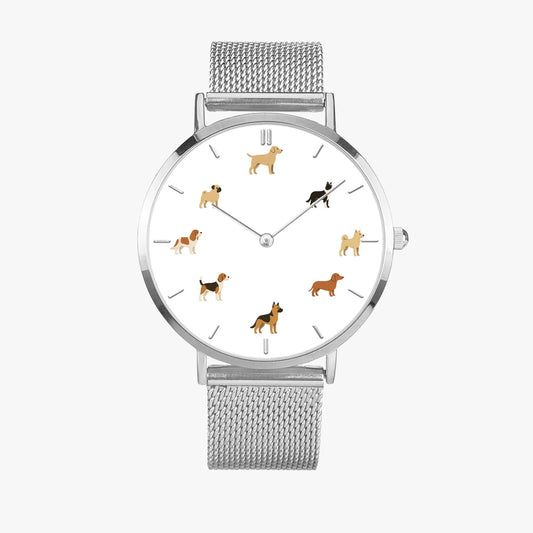 Stainless Steel Dog Face Watch