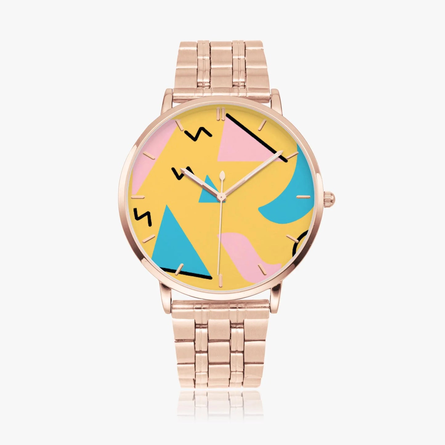 Stainless Steel Pop Art Design Face Watch 42 mm