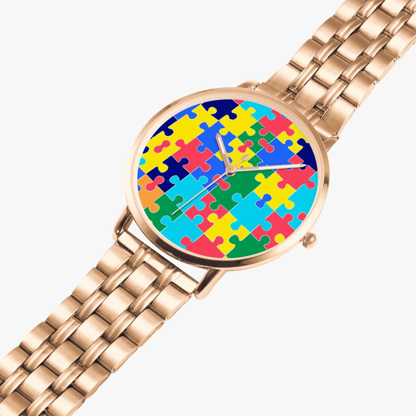 Stainless Steel Puzzle Piece Watch 42 mm