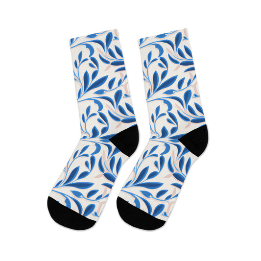 Blue Floral Socks