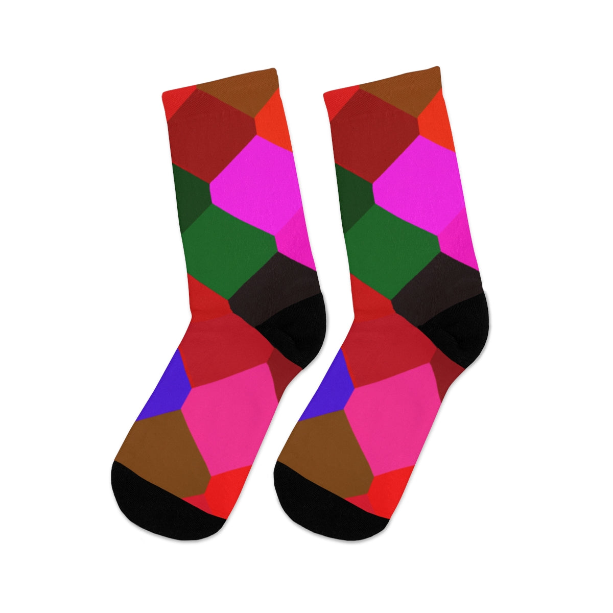 Argyle Abstract Red Socks